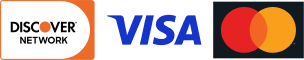 We accept Discover, Visa and Mastercard